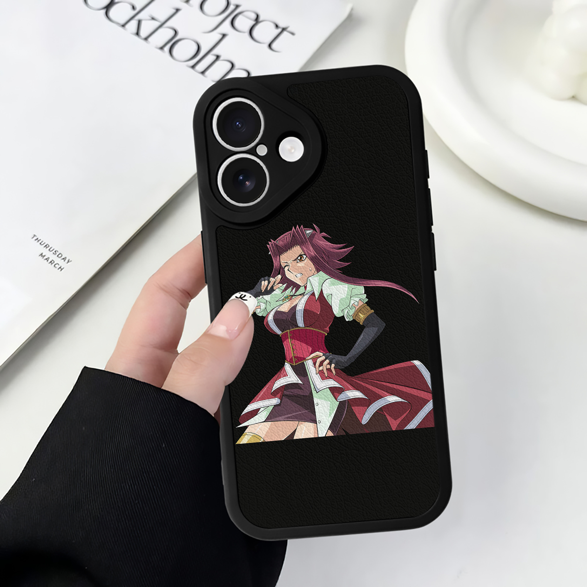 （画像用） 遊☆戯☆王 Yu-Gi-Oh! 【iPhone 16シリーズ対応】シリコンスマホケース（レザー調） 材質：シリコン
